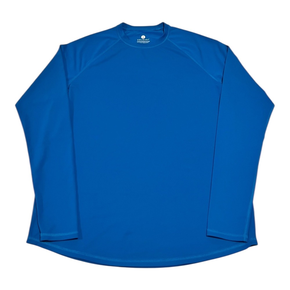 Solbari Men's UPF 50+ Long Sleeve Sun Shirt‎ Blue Activewear Top Size L